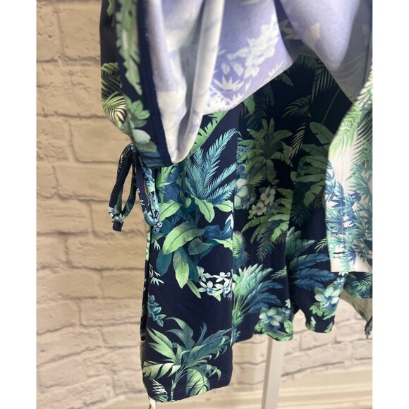Tommy Bahama Art of Palms Hich Neck Romper Skort Dress UPF 50+ Women's Size XSM - Picture 9 of 11